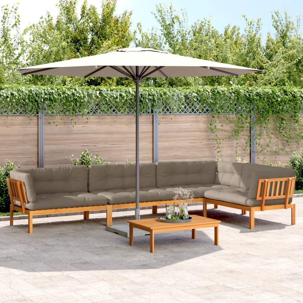 Set Divano Pallet Giardino 5pz con Cuscini Massello Acacia 3209539