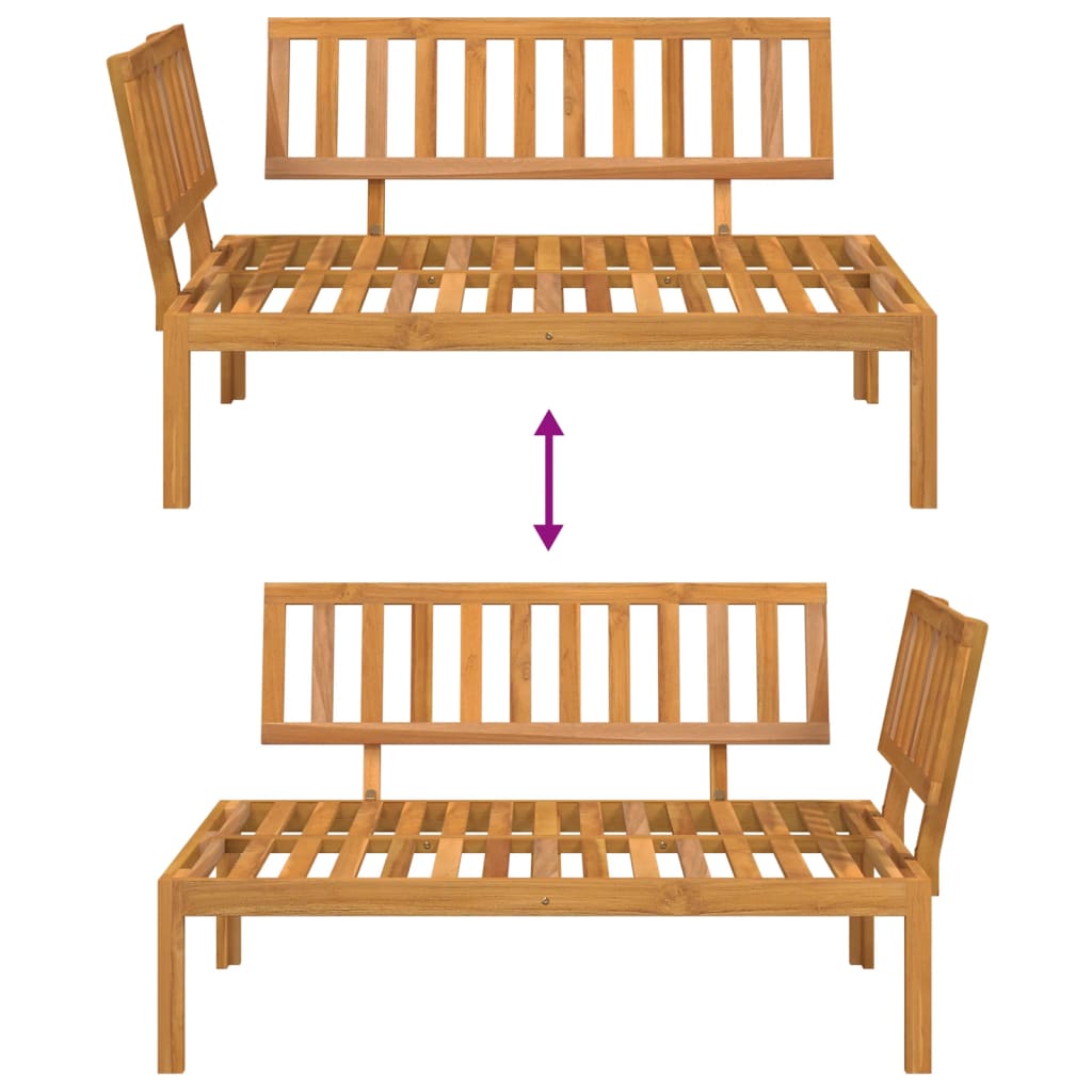 Divano Angolare da Giardino Pallet in Legno Massello di Acacia 365844