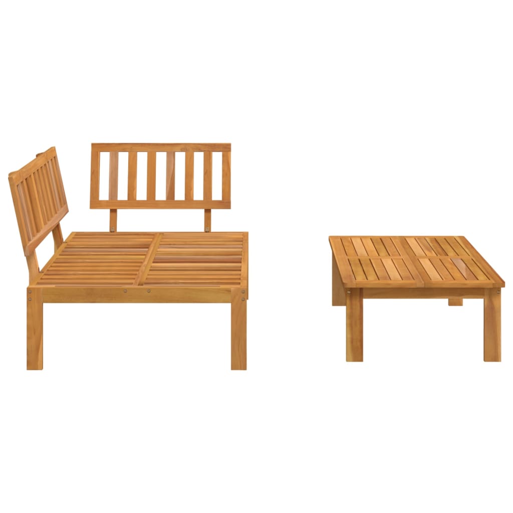 Set Divani Pallet da Giardino 2pz in Legno Massello di Acacia 365848