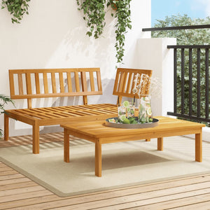 Set Divani Pallet da Giardino 2pz in Legno Massello di Acacia 365848