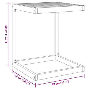 Tavolo a C 42x40x50 cm in Legno Massello di Acacia 365857