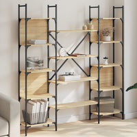 Libreria Rovere Sonoma 155,5x24x166,5 cm in Legno Multistrato 838859