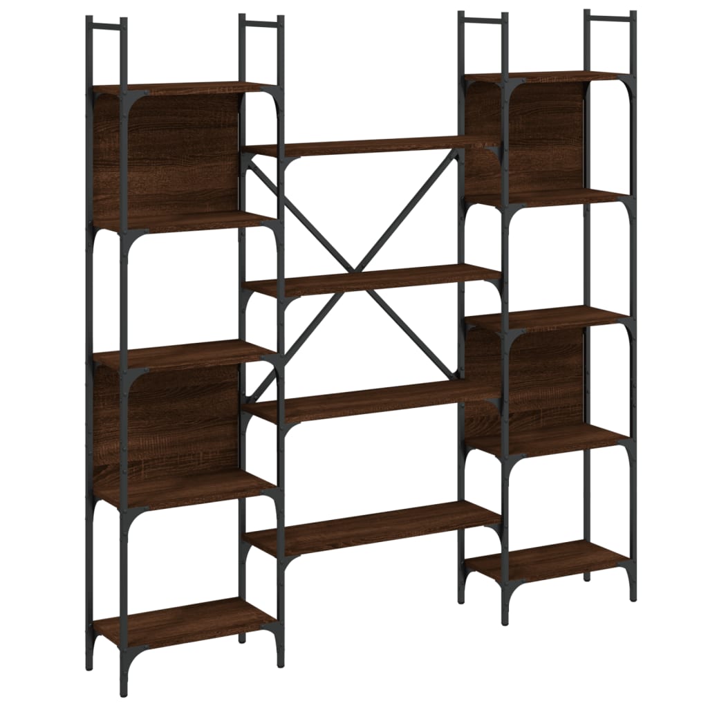 Libreria Rovere Marrone 155,5x24x166,5 cm in Legno Multistrato 838862