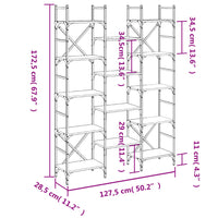 Libreria Rovere Sonoma 127,5x28,5x172,5 cm in Legno Multistrato 838869