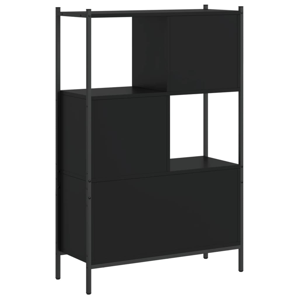 Libreria Nera 72x28x109 cm in Legno Multistrato 838883