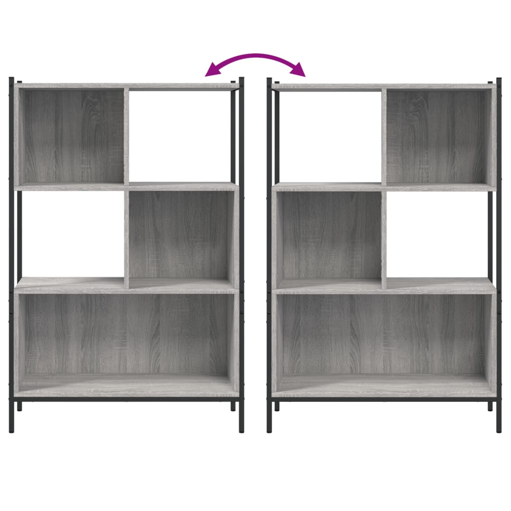 Libreria Grigio Sonoma 72x28x109 cm in Legno Multistrato 838886