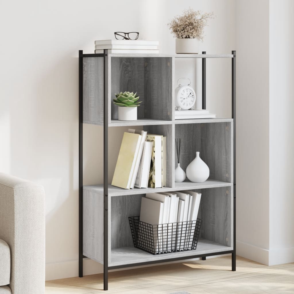 Libreria Grigio Sonoma 72x28x109 cm in Legno Multistrato 838886