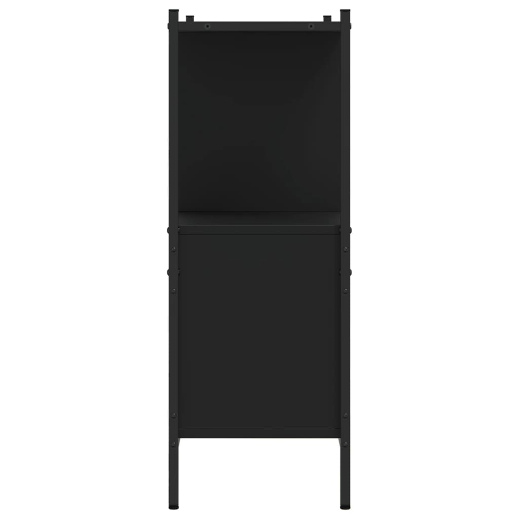 Libreria Nera 102x28x77,5 cm in Legno Multistrato 838898