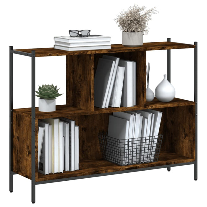 Libreria Rovere Fumo 102x28x77,5 cm in Legno Multistrato 838900