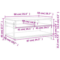 Tavolino da Salotto Grigio Sonoma 90x50x45 cm Legno Multistrato 838971