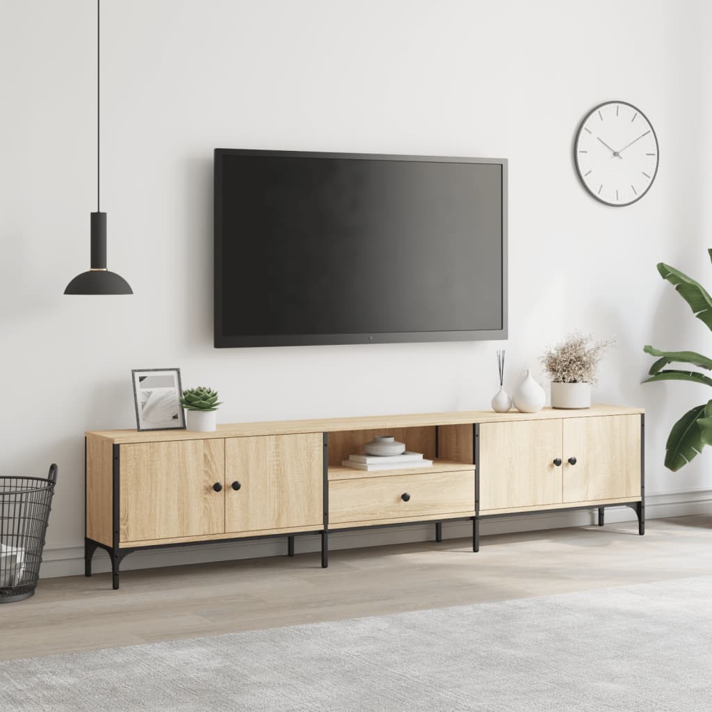 Mobile TV Cassetto Rovere Sonoma 200x25x44 cm Legno Multistrato 838989