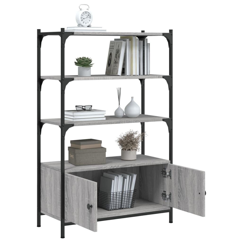 Libreria 3Ripiani Grigio Sonoma 70x30x109,5cm Legno Multistrato 838996