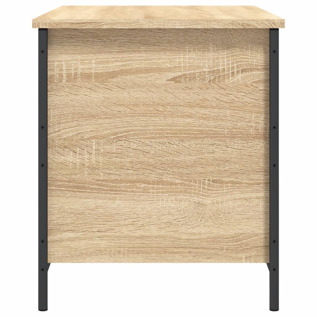 Panca Portaoggetti Rovere Sonoma 80x42,5x50cm Legno Multistrato 839014