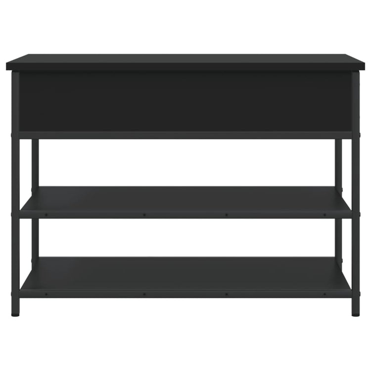 Panca Porta Scarpe Nera 70x42,5x50 cm in Legno Multistrato 839028