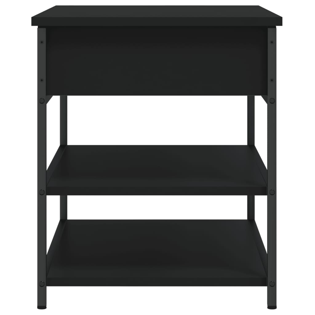 Panca Porta Scarpe Nera 70x42,5x50 cm in Legno Multistrato 839028