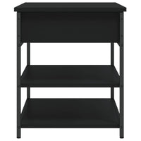 Panca Porta Scarpe Nera 70x42,5x50 cm in Legno Multistrato 839028