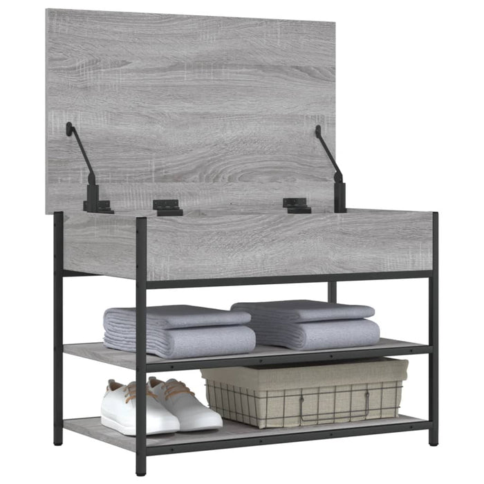 Panca Porta Scarpe Grigio Sonoma 70x42,5x50cm Legno Multistrato 839031