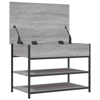 Panca Porta Scarpe Grigio Sonoma 70x42,5x50cm Legno Multistrato 839031