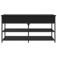 Panca Porta Scarpe Nera 100x42,5x50 cm in Legno Multistrato 839033