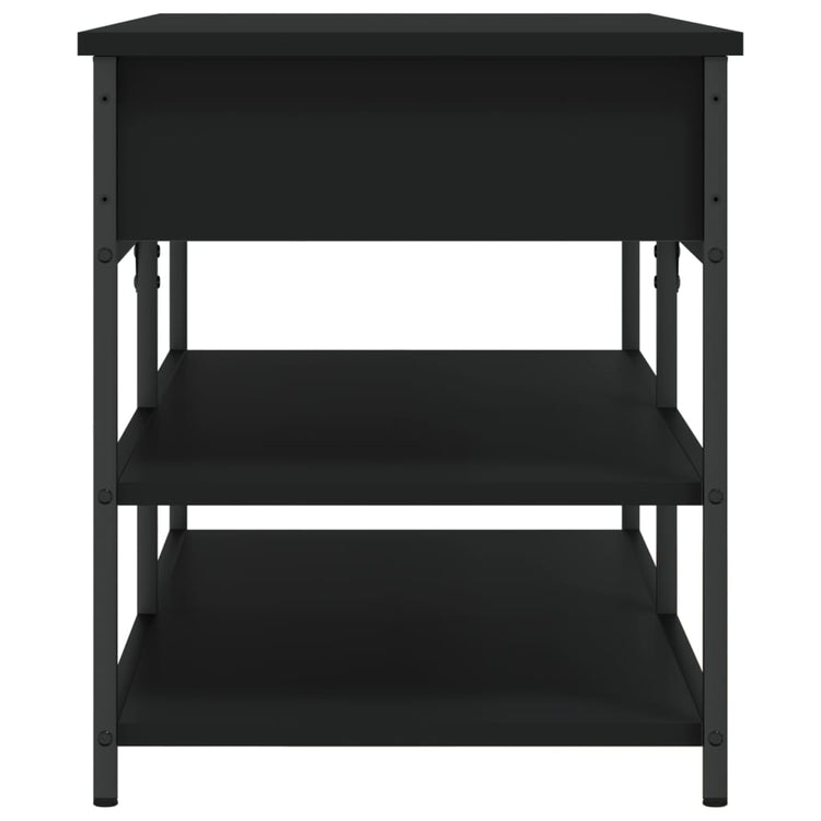 Panca Porta Scarpe Nera 100x42,5x50 cm in Legno Multistrato 839033