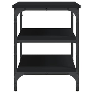 Panca Porta Scarpe Nera 70x38,5x49 cm in Legno Multistrato 839038