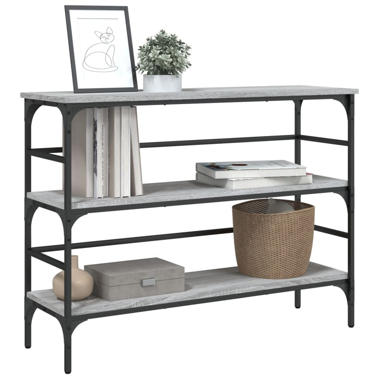 Tavolo Consolle Grigio Sonoma 100x32x75 cm in Legno Multistrato 839051