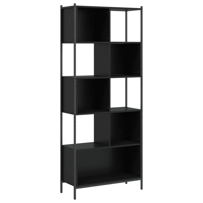 Libreria Nera 72x28x172 cm in Legno Multistrato 3213652