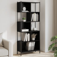 Libreria Nera 72x28x172 cm in Legno Multistratocod mxl 110291