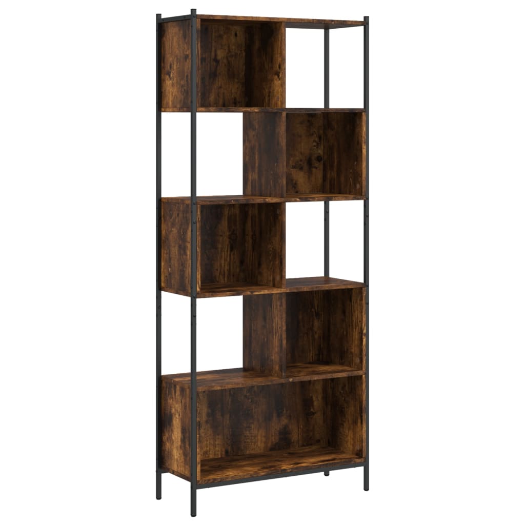 Libreria Rovere Fumo 72x28x172 cm in Legno Multistrato 3213654