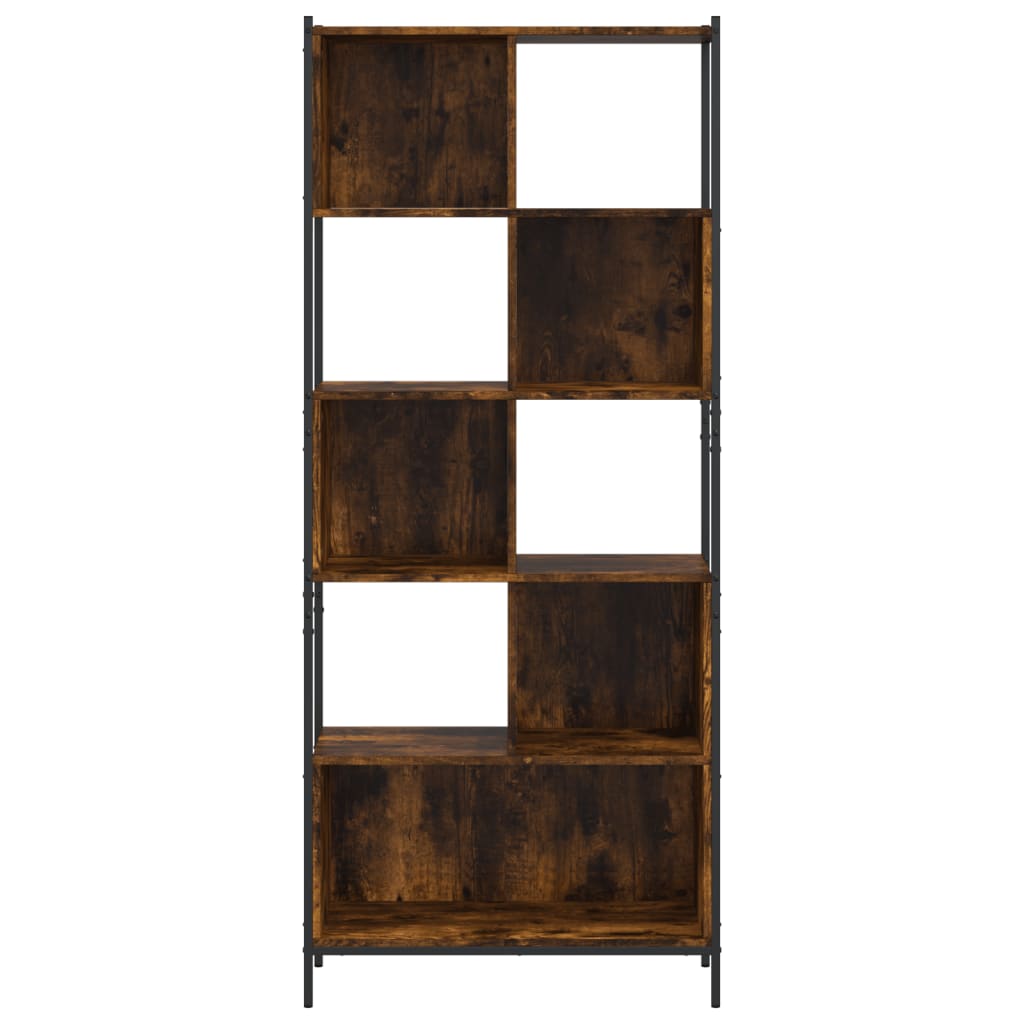 Libreria Rovere Fumo 72x28x172 cm in Legno Multistrato 3213654