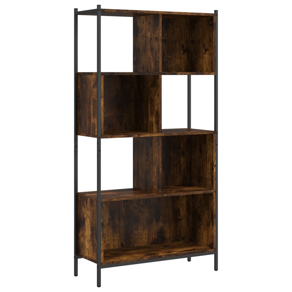 Libreria Rovere Fumo 72x28x172 cm in Legno Multistrato 3213654