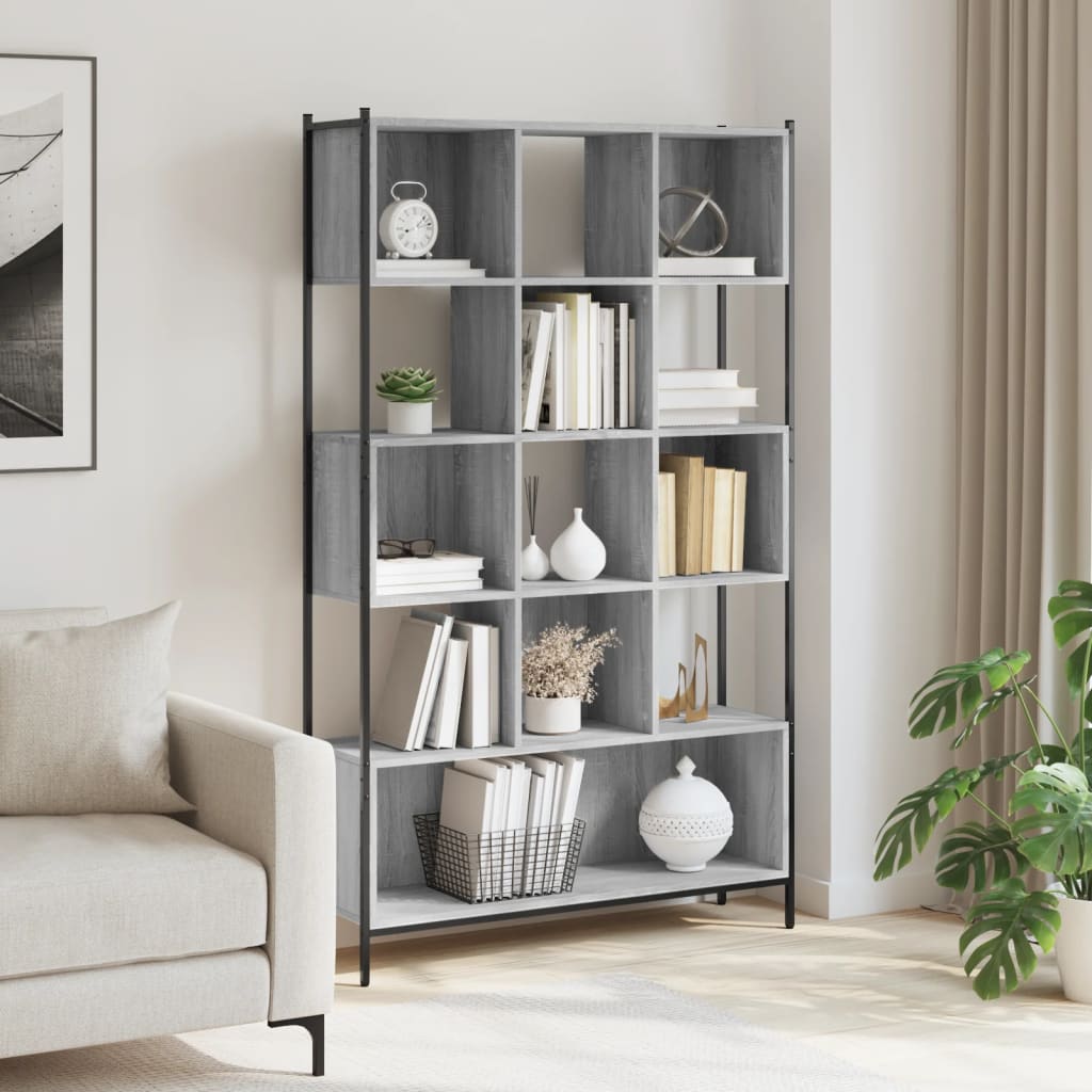 Libreria Grigio Sonoma 102x28x172 cm in Legno Multistratocod mxl 134327