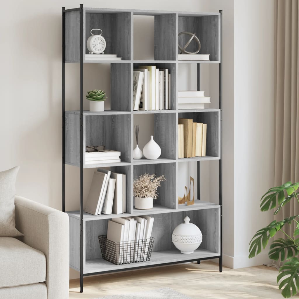 Libreria Grigio Sonoma 102x28x172 cm in Legno Multistratocod mxl 134327