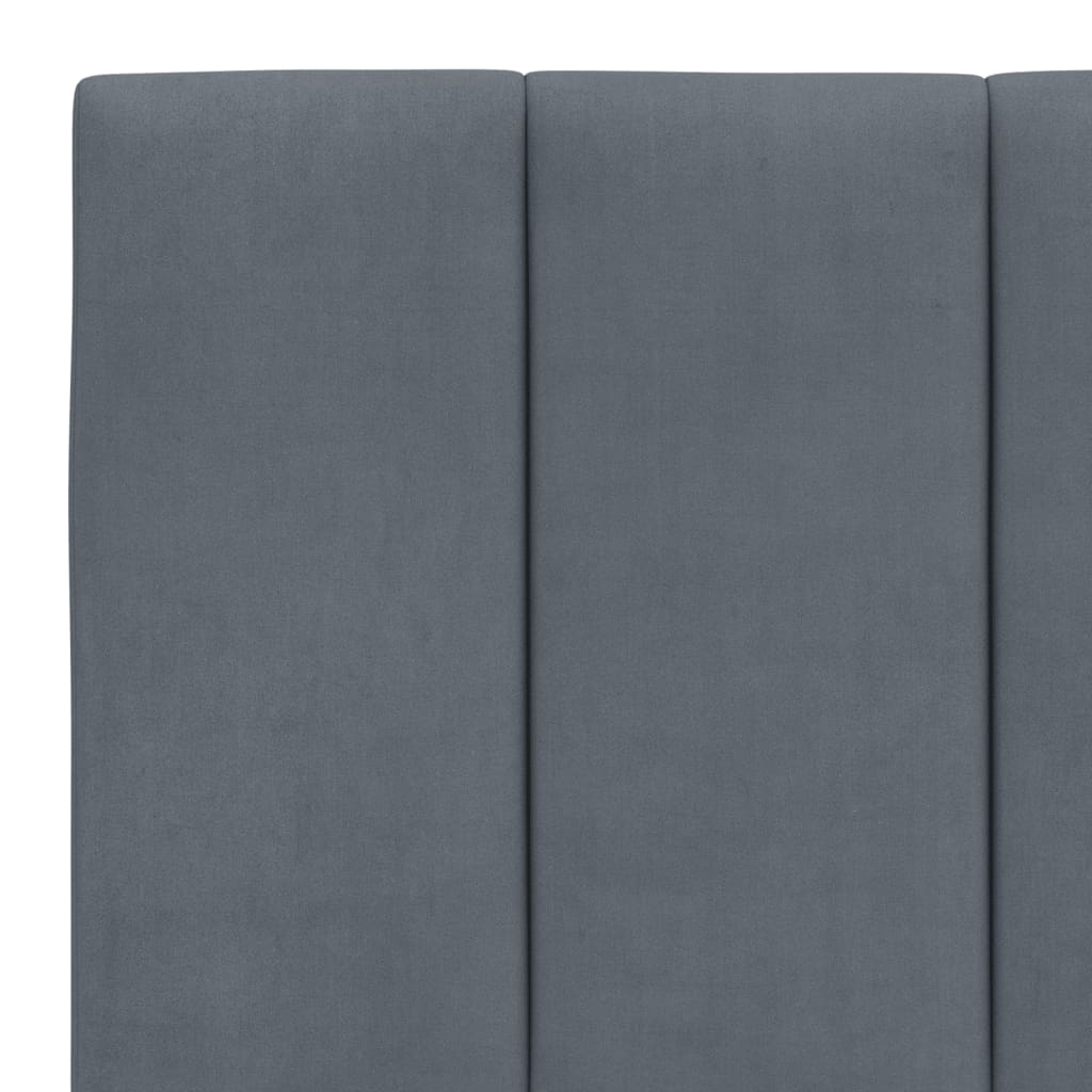 Giroletto senza Materasso Grigio Scuro 200x200 cm Velluto 3207868