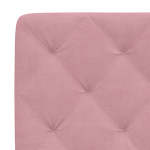 Giroletto con Testiera Rosa 90x200 cm in Velluto 3207904