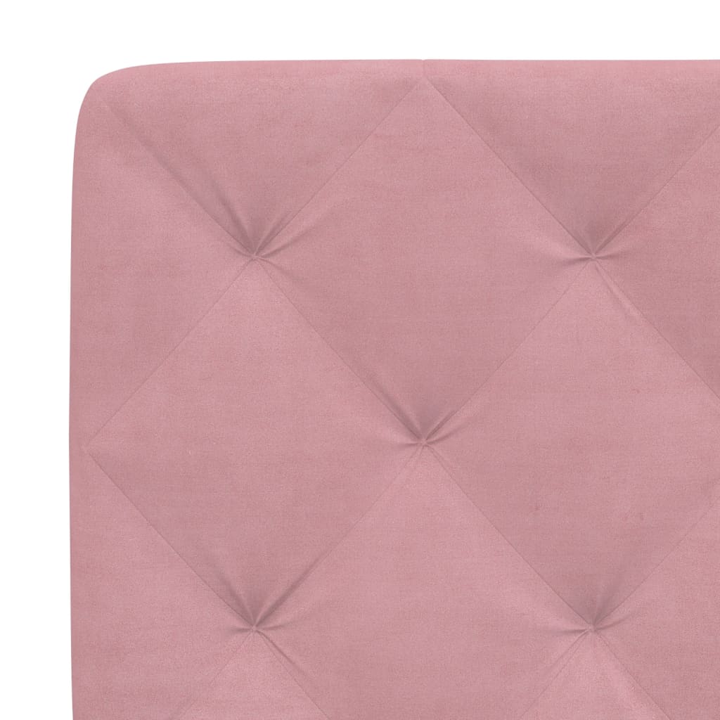 Giroletto con Testiera Rosa 100x200 cm in Velluto 3207910