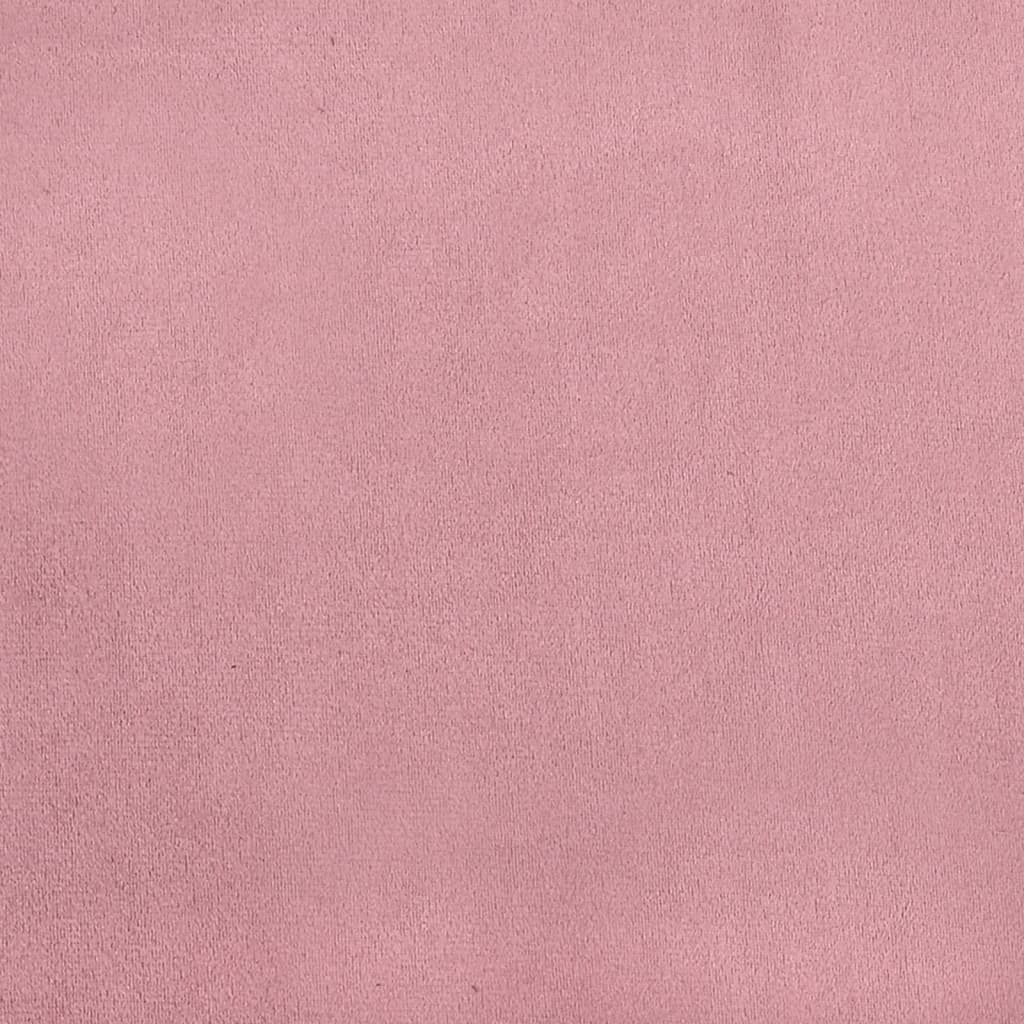 Giroletto con Testiera Rosa 200x200 cm in Velluto 3207946