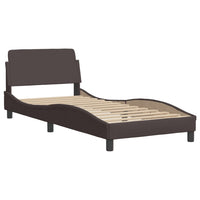 Letto con Materasso Marrone Scuro 80x200 cm in Tessuto 3208287