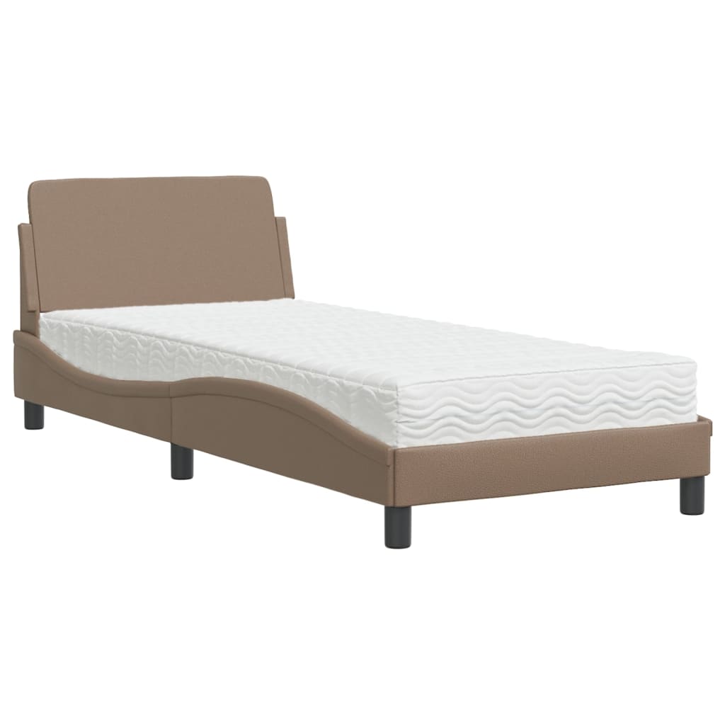 Letto con Materasso Cappuccino 80x200 cm Similpelle 3208301