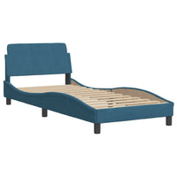 Letto con Materasso Blu 90x190 cm in Velluto 3208315