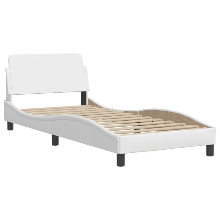 Letto con Materasso Bianco 90x190 cm in Similpelle 3208318