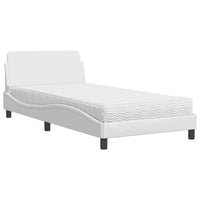 Letto con Materasso Bianco 100x200 cm in Similpelle 3208358