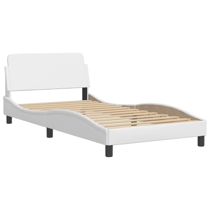 Letto con Materasso Bianco 100x200 cm in Similpelle 3208358