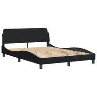 Letto con Materasso Nero 120x200 cm in Tessuto 3208366