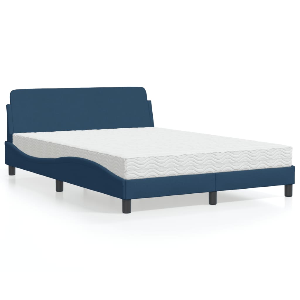 Letto con Materasso Blu 120x200 cm in Tessuto 3208370