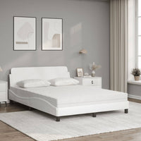 Letto con Materasso Bianco 140x190 cm in Similpelle 3208398