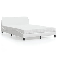 Letto con Materasso Bianco 140x190 cm in Similpelle 3208398