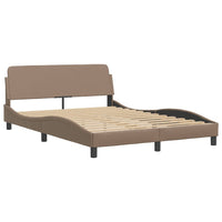 Letto con Materasso Cappuccino 140x190cm Similpelle 3208401