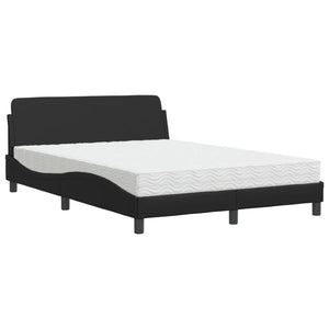 Letto con Materasso Nero 140x200 cm in Similpelle 3208417