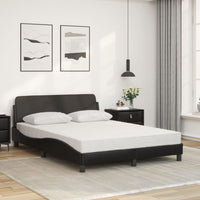 Letto con Materasso Nero 140x200 cm in Similpelle 3208417